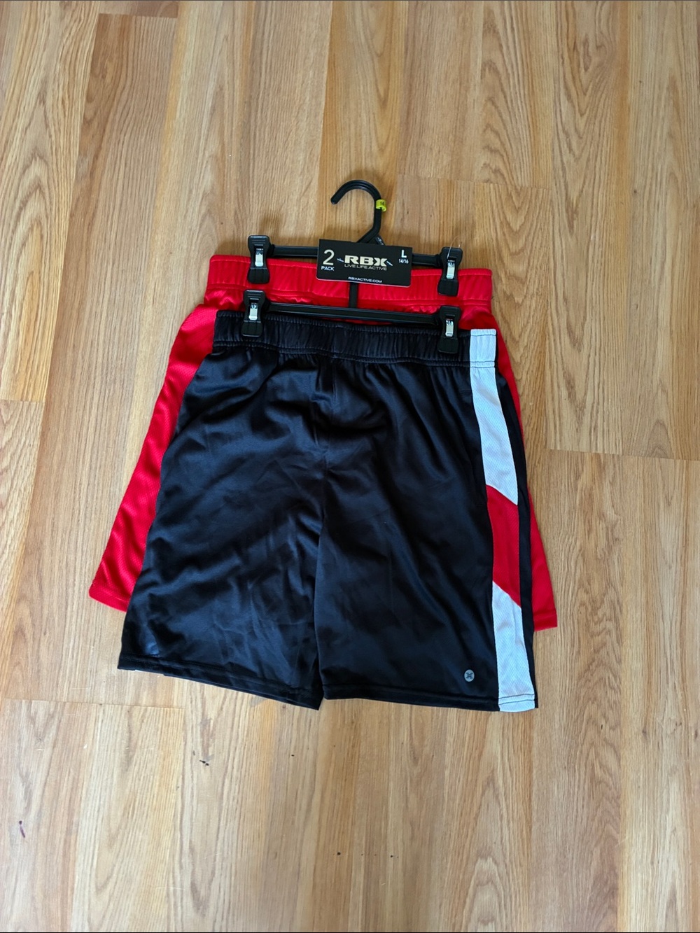 RBX Red & Black Athletic Shorts 2-Pack